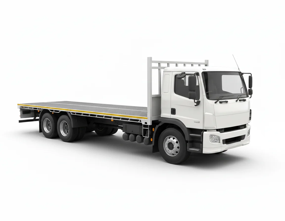 Flat deck commercial truck